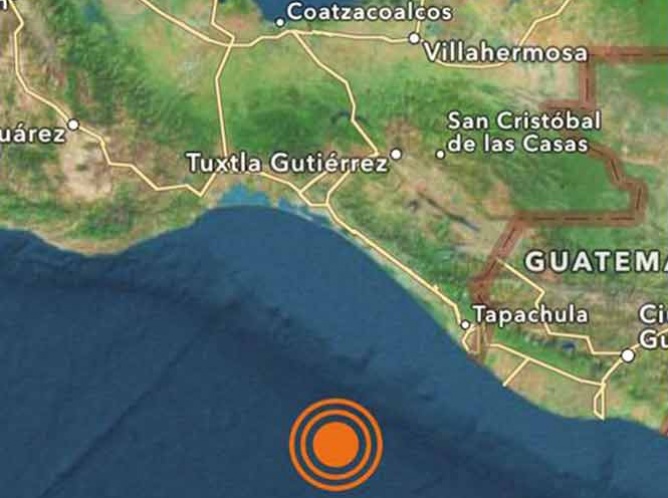 Reportan sismo de 5.6 grados en Chiapas