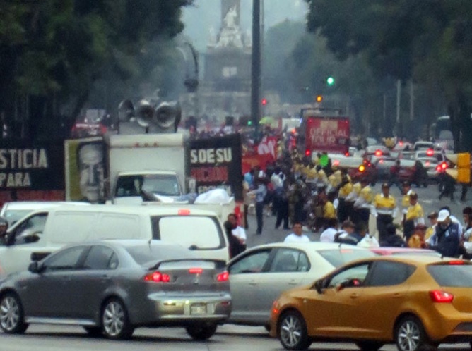 Alternativas viales por la marcha que se encuentra en Reforma