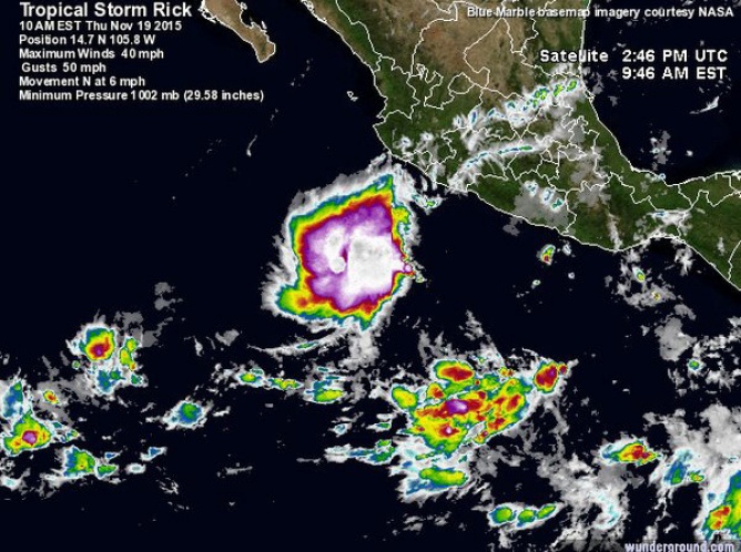 Se forma la tormenta tropical ‘Rick’ frente a Jalisco y Colima