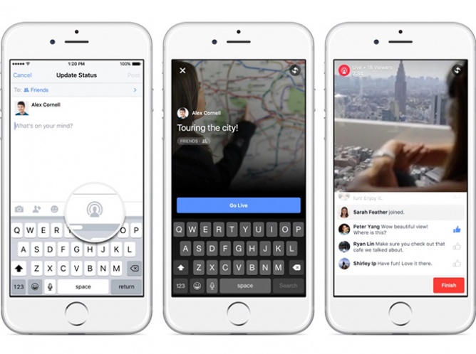 Usuarios de iPhone podrán transmitir videos por Facebook...¡En Vivo!