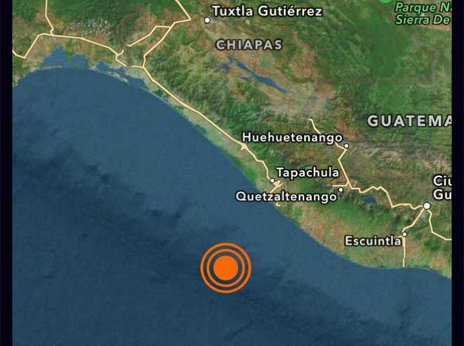 Se registra sismo de 5.3 grados en Chiapas