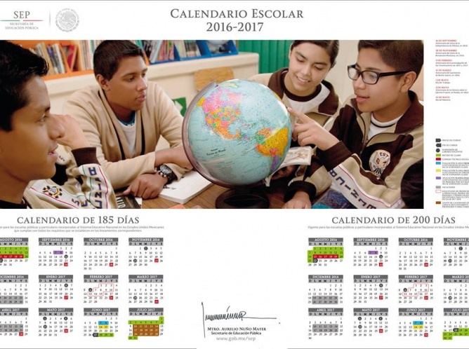 Conoce el Calendario Escolar 2016-17 de la SEP
