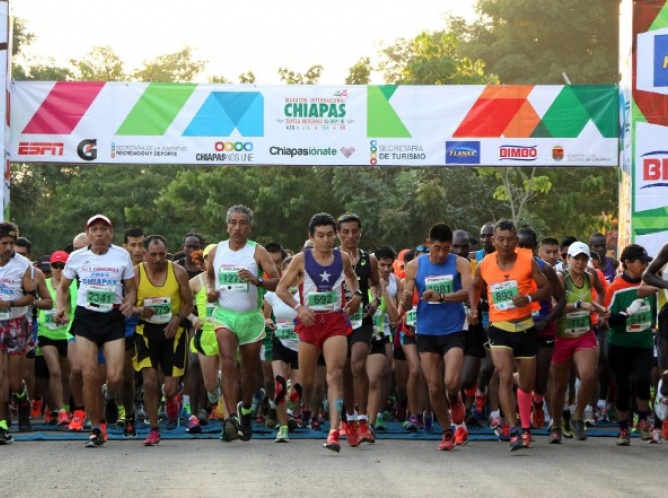 Primera edición del Maratón Internacional de Chiapas