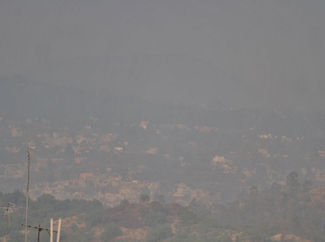 Lleno de contaminación: así amaneció el Valle de México 