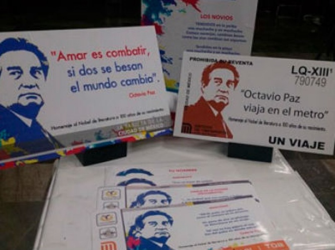 En el Metro DF conmemorarán a Octavio Paz