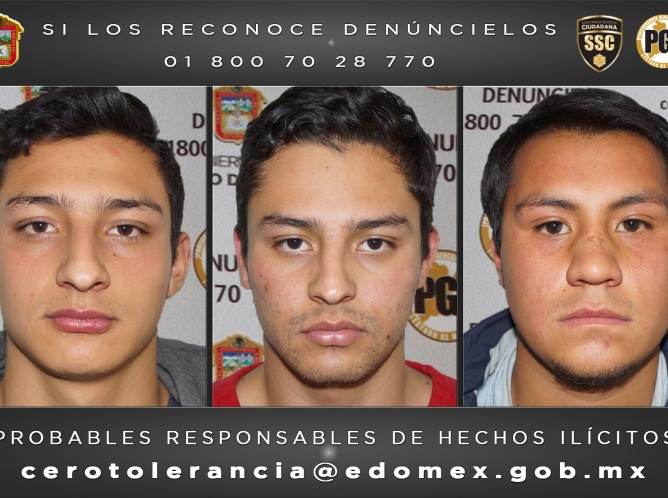 Asegura PGJEM a tres probables responsables del homicidio de una joven hallada en Otzolotepec