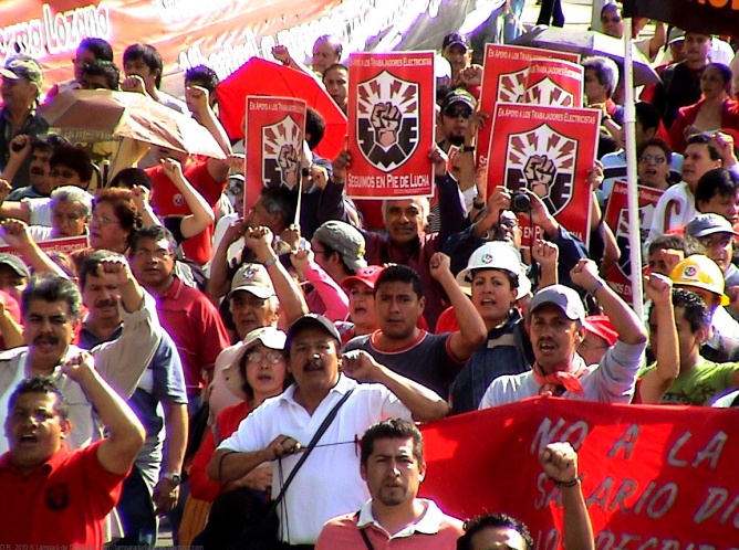Manifestación en Donceles y Allende: SME